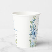 Baby in Bloom Blue Floral Baby Dusche Pappbecher (Rechts)
