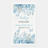 Baby in Bloom Blue Floral Baby Dusche Serviette (Vorderseite)
