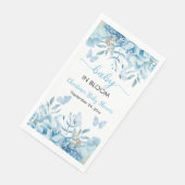 Baby in Bloom Blue Floral Baby Dusche Serviette (Ecke)