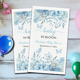 Baby in Bloom Blue Floral Baby Dusche Serviette