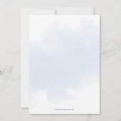 Baby in Bloom Blue Floral Boy Baby Dusche Einladung (Rückseite)