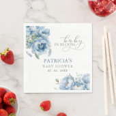 Baby in Bloom Blue Floral Boy Baby Dusche Serviette (Beispiel)
