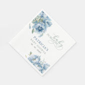 Baby in Bloom Blue Floral Boy Baby Dusche Serviette (Ecke)