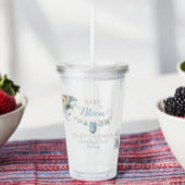 Baby in Bloom Blue Floral Elegant Baby Boy Dusche Acryltrinkbecher