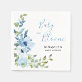Baby in Bloom Blue Floral Serviette (Vorderseite)
