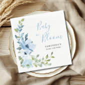 Baby in Bloom Blue Floral Serviette