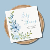 Baby in Bloom Blue Floral Serviette