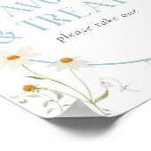 Baby in Bloom Blue Spring Blumenfavoriten & Lecker Poster (Ecke)
