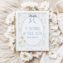 Baby in Bloom Blue Spring Blumenfavoriten & Lecker Poster