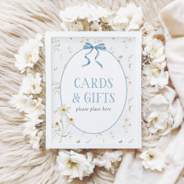 Baby in Bloom Blue Spring Blumenkarten & Geschenke Poster