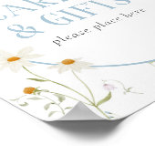 Baby in Bloom Blue Spring Blumenkarten & Geschenke Poster (Ecke)