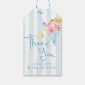Baby in Bloom Blue Stripes Whimsical Tank Sie Geschenkanhänger (Vorderseite)