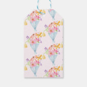 Baby in Bloom Blue Stripes Whimsical Tank Sie Geschenkanhänger (Rückseite)