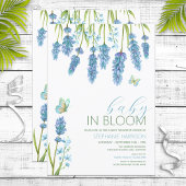 Baby in Bloom Blue Wildblume Babydusche Einladung