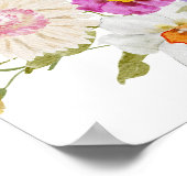 Baby in Bloom Blume Babydusche Begrüßungszeichen Poster (Ecke)