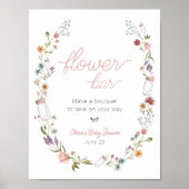 Baby in Bloom Blume Bouquet Bar Poster (Vorne)