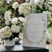 Baby in Bloom Blume Bouquet Bar Sockelschild