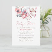 Baby in Bloom, Blume, Girl oder Boy Baby Dusche Einladung (Stehend Vorderseite)