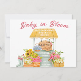 Baby in Bloom Blume Market Einladung