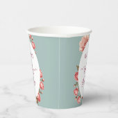 Baby in Bloom Blume Rose Pink Baby Dusche Willkomm Pappbecher (Rechts)