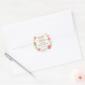 Baby in Bloom Blume Thema Kinderdusche individuell Runder Aufkleber (Umschlag)