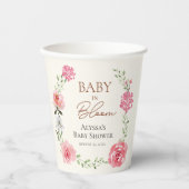 Baby in Bloom Blume Themed Baby Dusche Custom Pappbecher (Vorderseite)