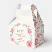 Baby in Bloom Blume Themed Boho Baby Dusche Geschenkschachtel (Rückseite)