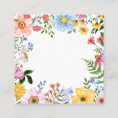 Baby in Bloom | Blumenbücher für Babydusche Begleitkarte (Rückseite)