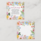 Baby in Bloom | Blumenbücher für Babydusche Begleitkarte (Vorne/Hinten)