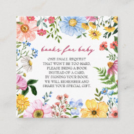 Baby in Bloom | Blumenbücher für Babydusche Begleitkarte