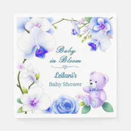 Baby in Bloom Blumendusche für Jungen Serviette
