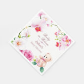 Baby in Bloom Blumendusche für Mädchen Serviette (Ecke)