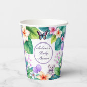 Baby in Bloom Blumendusche unisex Pappbecher (Rückseite)