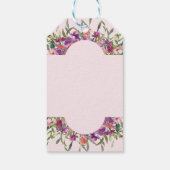 Baby in Bloom Blush Bloral Baby Dusche Vielen Dank Geschenkanhänger (Rückseite)