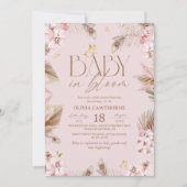 Baby in Bloom Blush Pink Baby Shower Einladung (Vorderseite)