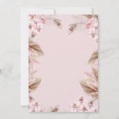 Baby in Bloom Blush Pink Baby Shower Einladung (Rückseite)