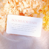 Baby in Bloom Blush Pink Bläschen Mädchen Kinderdu Begleitkarte