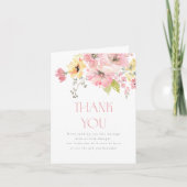 Baby in Bloom Blush Pink Bläschen Mädchen Kinderdu Dankeskarte (Vorderseite)