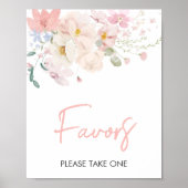 Baby in Bloom Blush Pink Blütendusche Liebhaber Poster (Vorne)