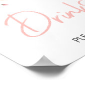 Baby in Bloom Blush Pink Blütenspülung Babydusche  Poster (Ecke)