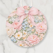 Baby in Bloom Blush Pink Bow Thank You Geschenkanhänger (Rückseite)