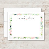 Baby in Bloom Blush Pink Roses New Baby Girl Dankeskarte