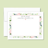 Baby in Bloom Blush Pink Roses New Baby Girl Dankeskarte