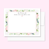 Baby in Bloom Blush Pink Roses New Baby Girl Dankeskarte