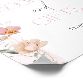 Baby in Bloom Blush Rosa Blumenbücher und Geschenk Poster (Ecke)