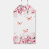 Baby in Bloom Blush Rose Kinderdusche Geschenkanhänger (Rückseite)