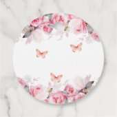 Baby in Bloom Blush Rose Kinderdusche Geschenkanhänger (Rückseite)