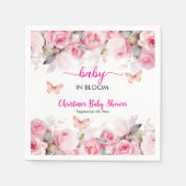 Baby in Bloom Blush Rose Kinderdusche Serviette (Vorderseite)