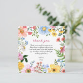 Baby in Bloom | Blütendusche Niedlicher Frühjahr Dankeskarte (Stehend Vorderseite)