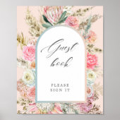 Baby in Bloom Bohemisch Baby Duschkopf Gästebuchsi Poster (Vorne)